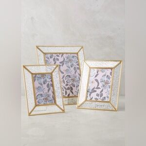‼️RARE‼️🎸Anthropologie🎸🔥NWT🔥Mercury Glass Frames (2 Frames 4x6 & 5x7)